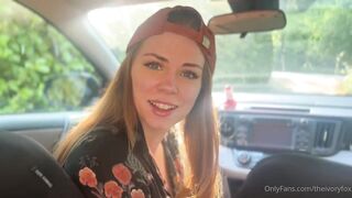 Ivory Fox fucked in car