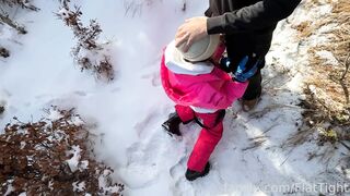 Mia Evelyn_FlatTight - Fucking my ass on snow Creampie from Ass with pee