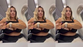 Tati Evans Flashes Tits in Flight Onlyfans