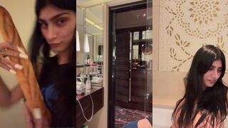 mia khalifa baguette boobs and bathtub