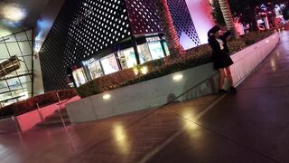 Nicole Niagara Fucking my cum on the sidewalk in full view of public...