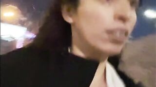 Nicole Niagara Solo slut walk & masturbating alone in the streets