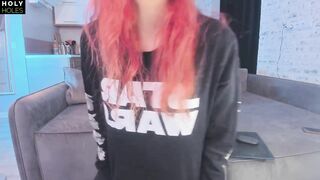 _HolyHoles_ Redhead Fucks Her Holes With Tentacle