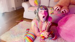 DitzyMaru dildo riding/anal play