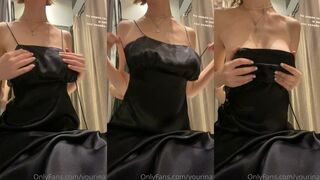 Yourina tits tease in the public dressing room