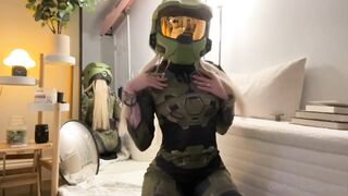 BabyFooji - Daring Soldier Strips Naked and Penetrates Her Ass with Dildo