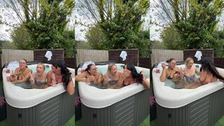 Ashlee British blonde GGG dildo hot tub