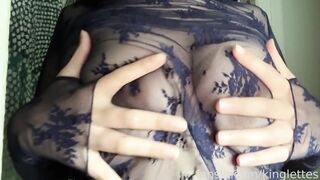 King Lettes plays with her tits