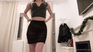 Rianna beautiful blonde pov riding solo in dress