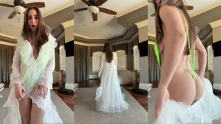 Christina Khalil shaved kitty slingkini