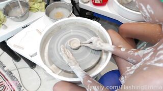 NakedBakers With Boba_Bitch, FlashingEmma, etc - Naked Pottery Class