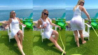 VICKY STARK - WET DRESS NIPPLE POKIES