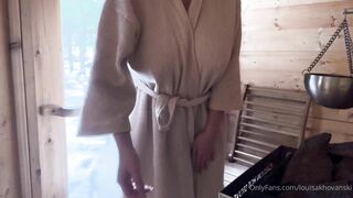 louisa khovanski sauna naked tease
