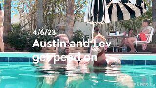 nakedbakers Austin and Lev get peed on