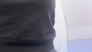 Hotyogawife - black-outfit-bathroom-masturbation