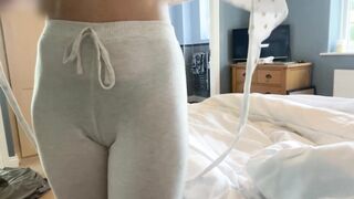 Hannah getting dressed