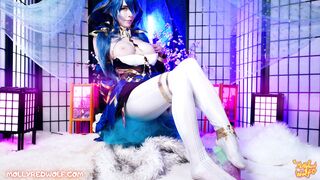 Molly Red Wolf - Genshin Impact. Layla Gets Cum From Big Cocks In Her Dream