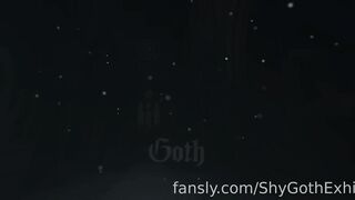 Shea aka ShyGothExhib - Public Stairway That Is Full Of Plants With A Slit Skirt