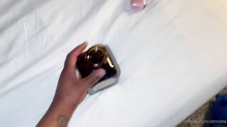 Young teen Ali gives sloppy BJ