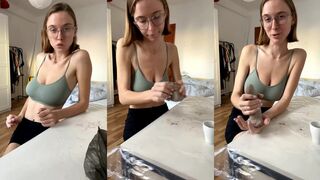 Yourina Modelling a Cock from Clay