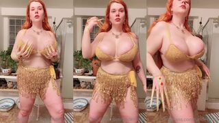 U.B OF - Long Nails & Gold Skirt