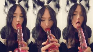 kiakuromi dildo blowjob ppv